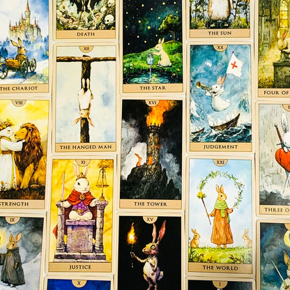 2025 New Tarot Cards 78 Card Tarot Deck English Version Prediction Divination Board Game Family Gathering Card Game Good Vibrations