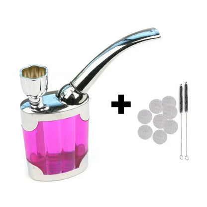 Complete set Cleanable Acrylic Smoking Pipe Fashion Microfilter Tobacco Pipe Circulation Reduce Tar Smoke filter Cigarette Tool Good Vibrations