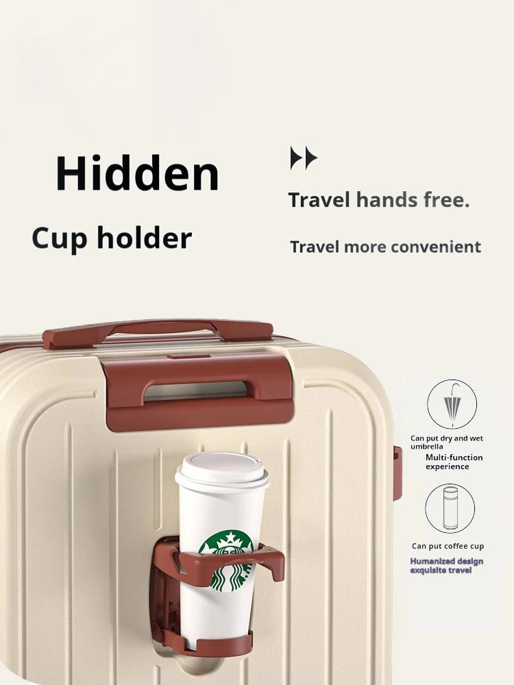 Stylish Lightweight Hardshell Luggage Trolley Case with USB Port, Perfect for Women Travel & Business 20/22/24/26/28 Inch Good Vibrations