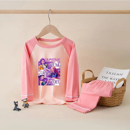 K-Pop Hunters Zoey Mira Rumi Children's Clothing Sets Boys Cartoon Sleepwear Clothes Kids Pajamas Set Baby Girls Cotton Pyjama Good Vibrations