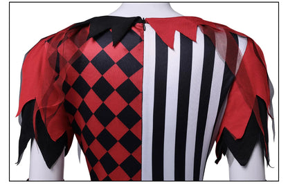 Women Clown Costume Circus Performance Outfit Role Play Uniform Carnival Party Fancy Outfit Scary Halloween Costume Good Vibrations