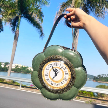 Designer Purses and Handbags Shoulder Bags funny clock-shaped bag funny Women's round bag Woman's bag High quality Good Vibrations