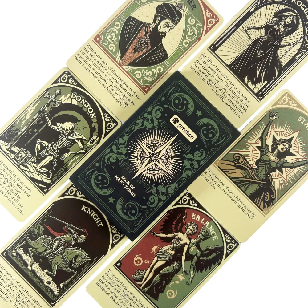 Deck of Many Things Entertainment Card Family Gathering Divination Deck Tarot Board Playing Oracle Cards Game Good Vibrations