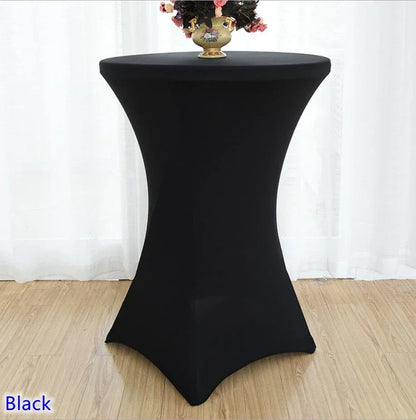 Wedding Birthday Party Decoration Cocktail Spandex Table Covers Round Cloth High Bar Banquet Hotel  Show Solid Colour Good Vibrations