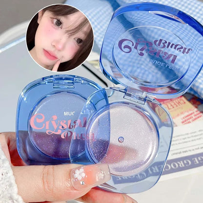Transparent Crystal Warm Color-changing Blush Palette Makeup Jelly Tint Lip Cheek Moisturized Long-Lasting Shimmer Blusher Cream Good Vibrations