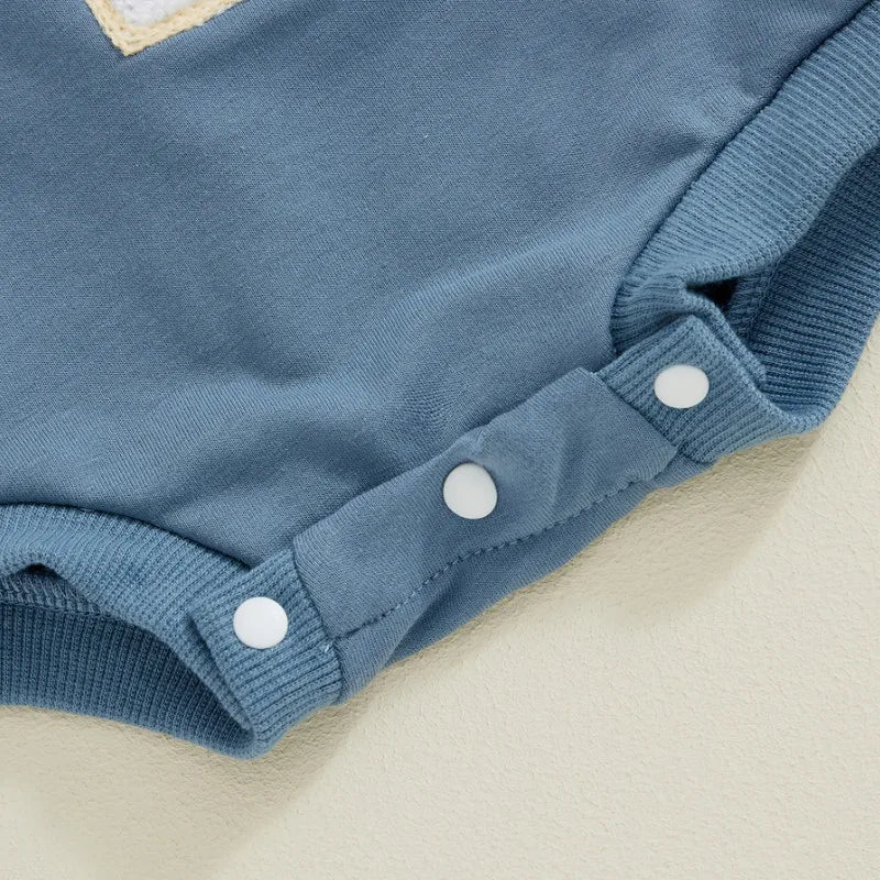 6 to 18 Months Baby First Birthday Bodysuit Spring Autumn Clothes Long Sleeve Crew Neck Letters Jumpsuit Baby Clothing Good Vibrations