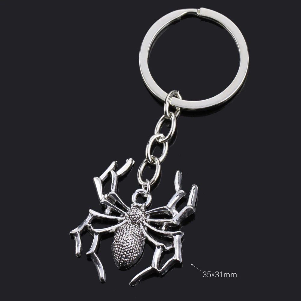 Fashion Animal Women Keychain Car Moon Cat Dog Love Heart Key Chain Friends Gift Jewelry Bag Pendant Wing Evil Eye Angel Turtles Good Vibrations