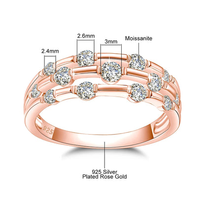 Szjinao Brand Trendy  Moissanite Ring Eternity Wedding Band Solid 925 Silver Rings For Women Jewelry Engagement Gift Dropship Good Vibrations