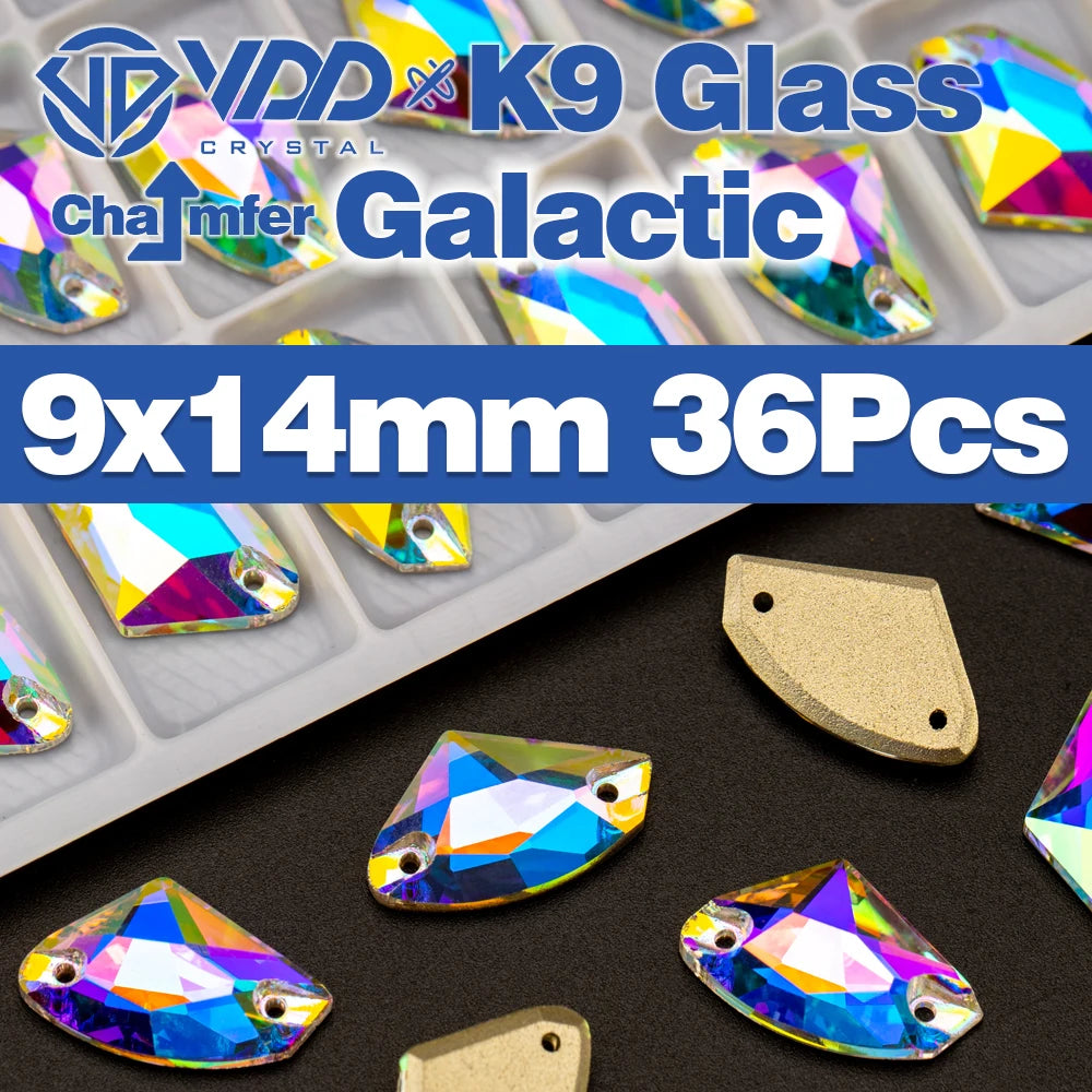 VDD Chamfer AAAAA Top Quality K9 Glass Sew On Rhinestones Sewing Crystal AB Flatback Stone For Clothes Accessories Wedding Dress Good Vibrations