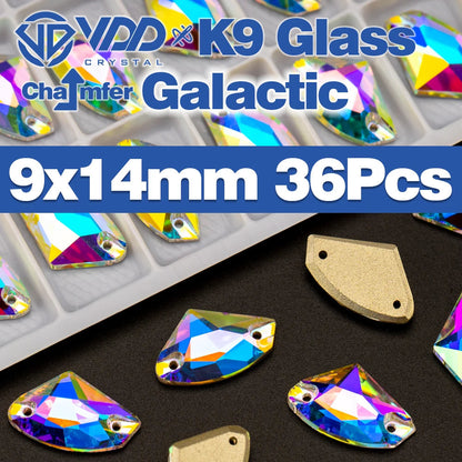 VDD Chamfer AAAAA Top Quality K9 Glass Sew On Rhinestones Sewing Crystal AB Flatback Stone For Clothes Accessories Wedding Dress Good Vibrations