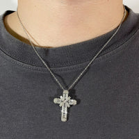 Cross Pendant Necklaces Classical Sparkling CZ Cross Necklace Jewelry Festival Party Daily Gifts For Men Good Vibrations