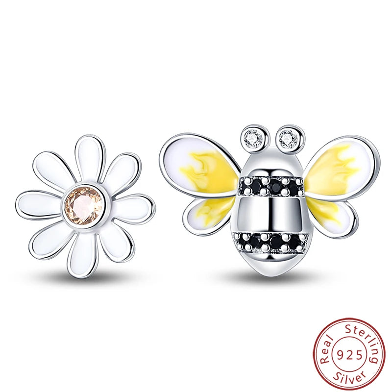 Women's Earrings 925 Sterling Silver Ocean Cute Pet Insect Plant Multi Style Earrings Fit Anniversary Delicate Jewelry Gifts Good Vibrations