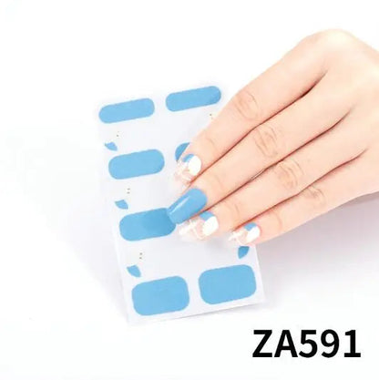 Nail Stickers DIY Decals For Nail Art Wraps Women Beauty Full Cover Nail Manicures Decorations Uñas Postizas Press On Nails Good Vibrations
