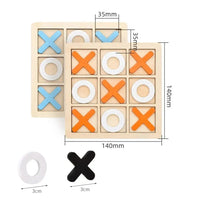1PC Wooden Board Game Tic Tac Toe 9"x9" Table Toy for Kids Gifts Family Games Desk Decoration Board Game Good Vibrations