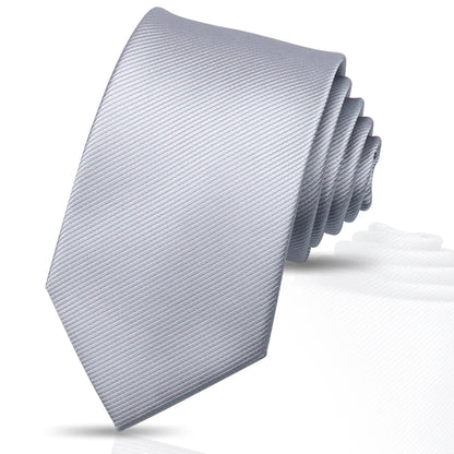 Ties For Men Solid Necktie Wedding Business Ties 7.5cm Slim Coffee Wine Classic Neckties Mens Business Gift Fashion Gravats Good Vibrations
