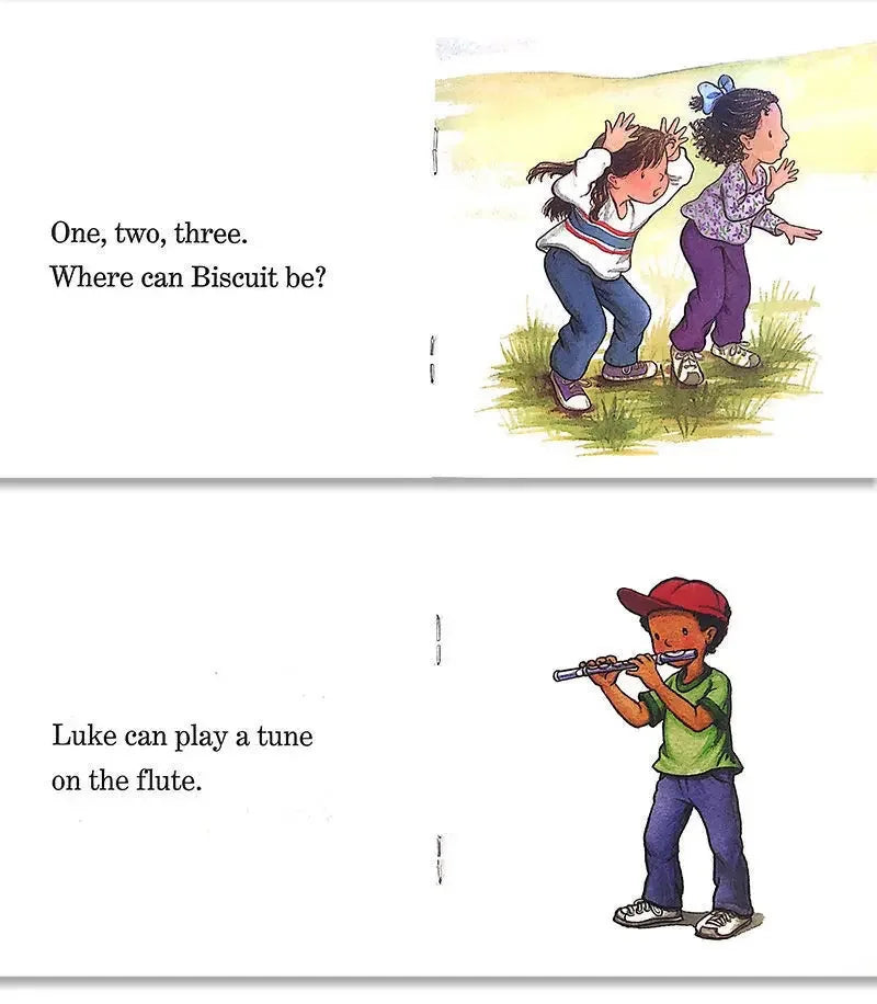 12 Books/set Biscuit Dog Series Picture Book Baby Kids English Cartoon Books Children Learn Words Educational Reading Book Good Vibrations