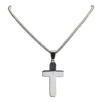 TrendMen Hiphop Rock Crucifix Cross Stainless Steel Pendant Necklaces For Men Boys Black Metal Clavicle Chain Party Jewelry Gift Good Vibrations