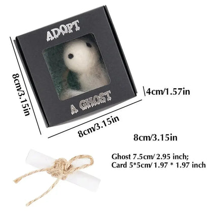 Adopt A Ghost 2024 Super Cute Little Pocket Ghost with A Tiny Scroll, Mini Plush Stuffed Ghost Doll for Halloween Decor Lov N3Y7 Good Vibrations