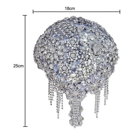 Luxury Silk Wedding Flowers Rhinestone Jewelry  Brooch Bouquet Bridal Wedding Dress Wedding Bouquet Good Vibrations