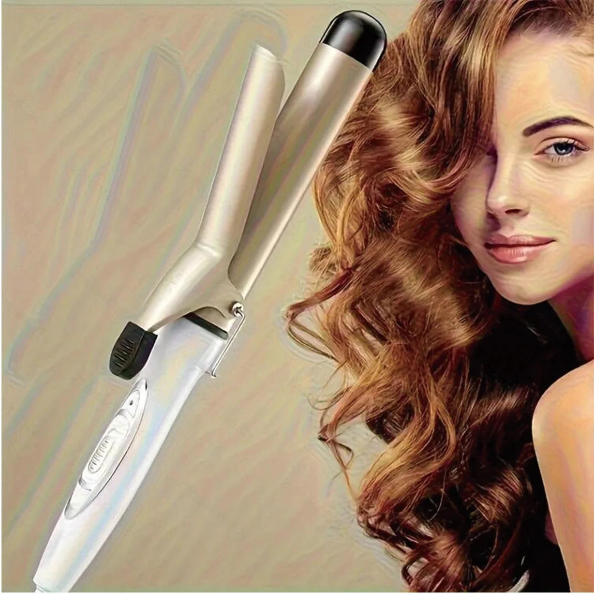 1pc Rotating curling iron, automatic curling iron, quick heating iron suitable for medium and long hair, ladies' gifts, Good Vibrations