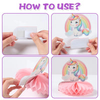 Rainbow Unicorn Honeycomb Ornament Set Rainbow Unicorn Birthday Party Decoration Kids Baby Shower Birthday Party Supplies Good Vibrations