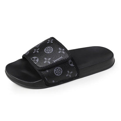 Men's Genuine Leather Sandals Comfortable Man Sandal House Slippers Man Summer Shoes Sale Genuine Mens Slipper Flip Flop Slides Good Vibrations