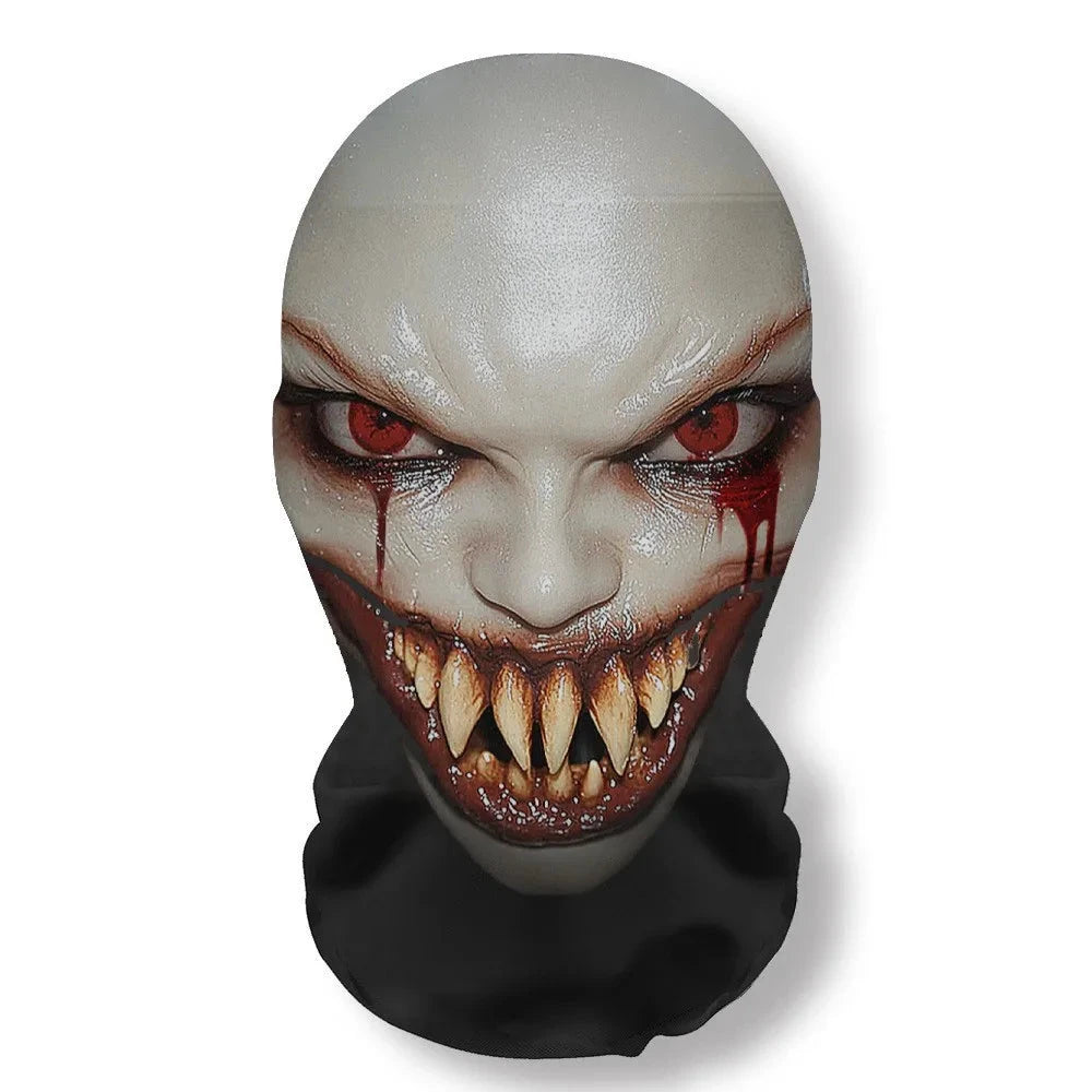 Halloween Mask Cosplay Props Balaclava Full Face Elastic Mesh Breathable Skull Headcovers Horror Party Halloween Ghost Face Good Vibrations