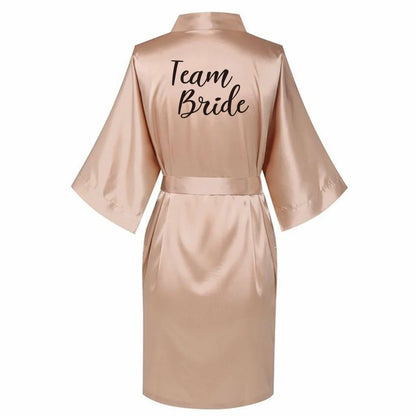 Satin Silk bride robe Wedding Robe Bridesmaid Bride Dressing Gown bridesmaid robes SP002 Good Vibrations