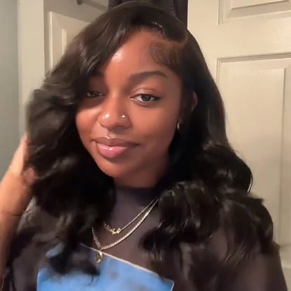WestKiss Side Part Glueless Layered Cut Human Hair Wig RTG Body Wave 6x8 Lace Closure Wig Pre Plucked Pre Cut Pre Bleached Good Vibrations