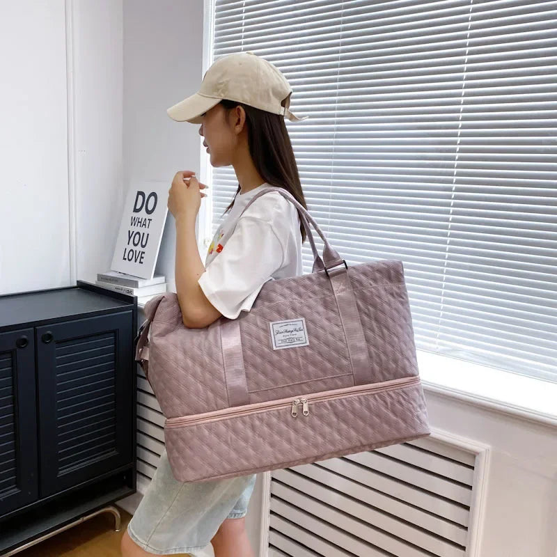 Lightweight Luggage Bag, Large Capacity Travel Duffle Bag Gym Tote Bags, Shoulder Weekender Overnight Bag Good Vibrations
