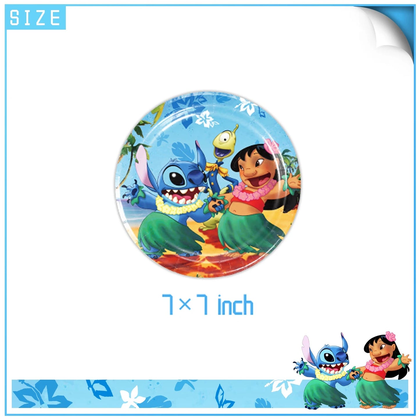 Disney Lilo Stitch Theme Birthday Party Supplies Tableware Set Children Birthday Party Cutlery Decoration Napkin Paper Cup Good Vibrations