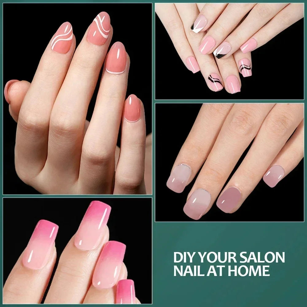 NAILPOP Soft Gel Nail Tips 600PCS Pre-Buff Full Cover Coffin Almond  Oval Shaped Nail Extenison Tips Half Matte Gel X Fake Nails Good Vibrations