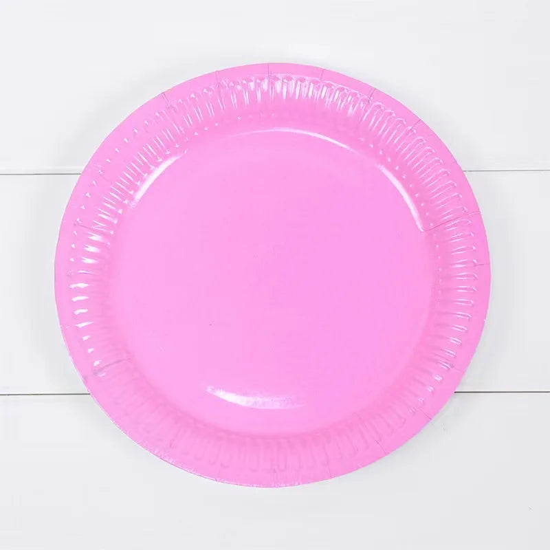 Solid Disposable Tableware Set, Party Supplies, Paper Plates, Wedding, Birthday Party Decor, Adult Favor, Black, Green, Blue, Good Vibrations