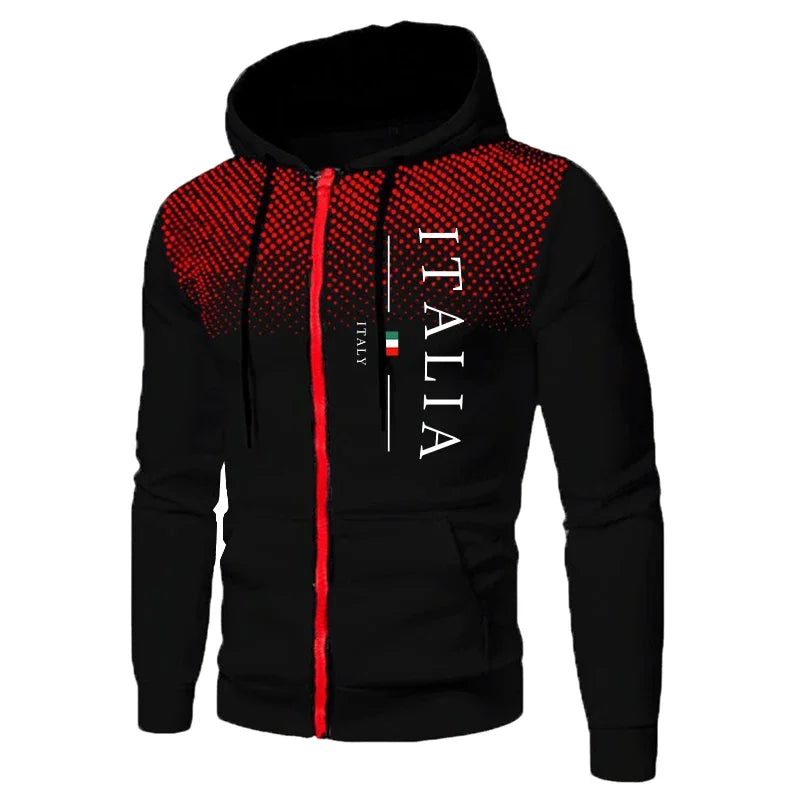 Autumn Winter Popular Men's Tracksuit Zipper Hoodie and Sweatpants Urban Casual Sporty Jogging Suit Male Daily Training Outfits Good Vibrations