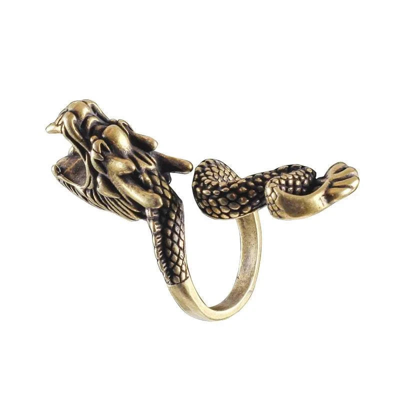Retro Dragon Cigarette Holder Ring Rack Finger Clip Bronze Opening Adjustable Ring Cigarette Holder Cigarette Clip Smoking Gift Good Vibrations Adult Super Store