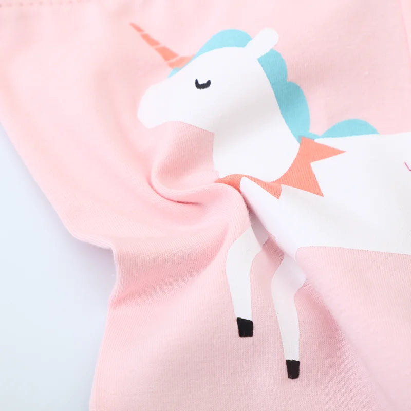 Little maven Baby Girls Leggings Pants Cotton Trousers Toddler Kids Clothes Cartoon Pink Unicorn Children's Clothing Autumn Good Vibrations