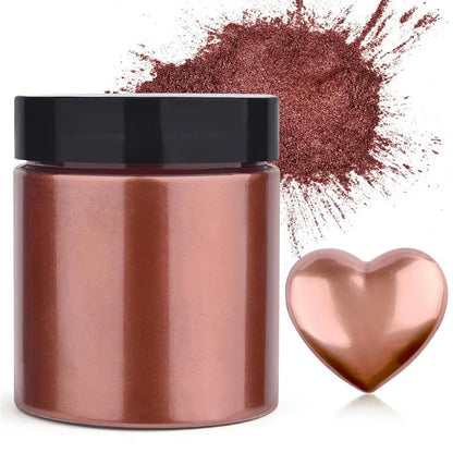 50g Shimmer Metallic Gold Silver Color Pigment Pearlescent Colorant Pearl Pigment Dye UV Resin Epoxy Colour Jewelry Making Good Vibrations