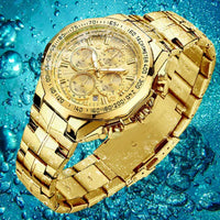 Relogio Masculino WWOOR Mens Watches 2024 Top Brand Luxury Wrist Watches For Men Gold Big Golden Male Chronograph Wristwatch Man Good Vibrations
