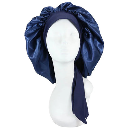 Women Satin Solid Sleeping Hat Night Sleep Cap Hair Care Bonnet Nightcap For Women Men Unisex Cap Bonnet De Nuit Shower Turban Good Vibrations