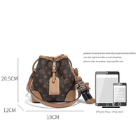 FOXER Women Small Fashion Crossbody Bag Bucket Shoulder Handbag Purse for Lady Gift for Wife Girlfriend Good Vibrations