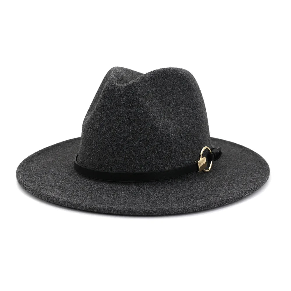 fedora hats for men and women couples jazz hats autumn and winter multicolor fashion wild warm flat brimmed hat Good Vibrations