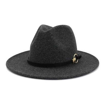fedora hats for men and women couples jazz hats autumn and winter multicolor fashion wild warm flat brimmed hat Good Vibrations
