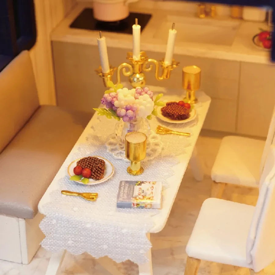 DIY Doll House Miniature Dollhouse With Furnitures Wooden House Miniaturas Toys For Children New Year Christmas Gift A Good Vibrations
