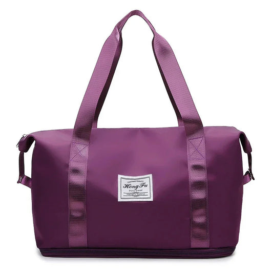Carry On Travel Duffle Bag  Waterproof Sports Gym Tote Bags for Women Large Capacity Storage Luggage Handbag Good Vibrations