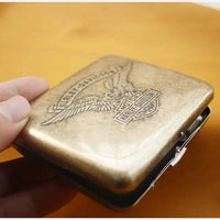 Retro Copper Tobacco Box Cigarette Case 20 Capacity Vintage Metal Brass Cigar Storage Box Smoking Accessories Good Vibrations Adult Super Store