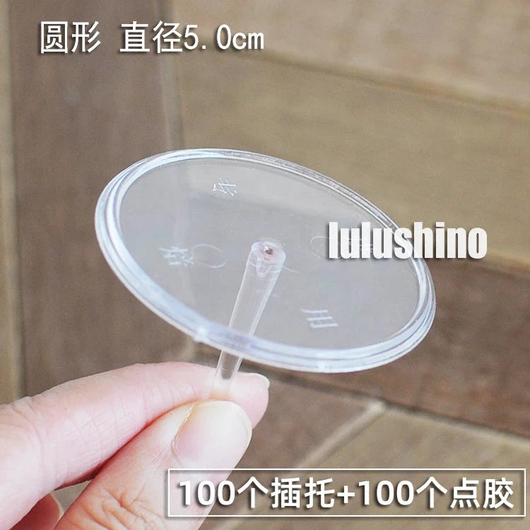 Baking Decoration Birthday Cake Ornaments Plastic Transparent Bottom Bracket Food Grade Cake Top Cream Isolated Laminated Nails Good Vibrations