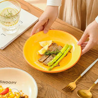 Snoopy cartoon cute ceramic dinner plate creative personalised home kitchen tableware fruit plate anime merchandise holiday gift Good Vibrations