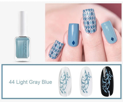 KADS Professional 11ml 24 Colors Nail Stamping Polish Gold Silver Nails Art Varnish for Stamping Plate DIY Nail Printing Polish Good Vibrations