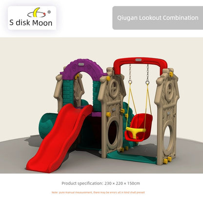 Kids' Playhouse Outdoor Play House Toys Indoor Multifunctional Small House Slide Combination Mushroom House Amusement Park Good Vibrations