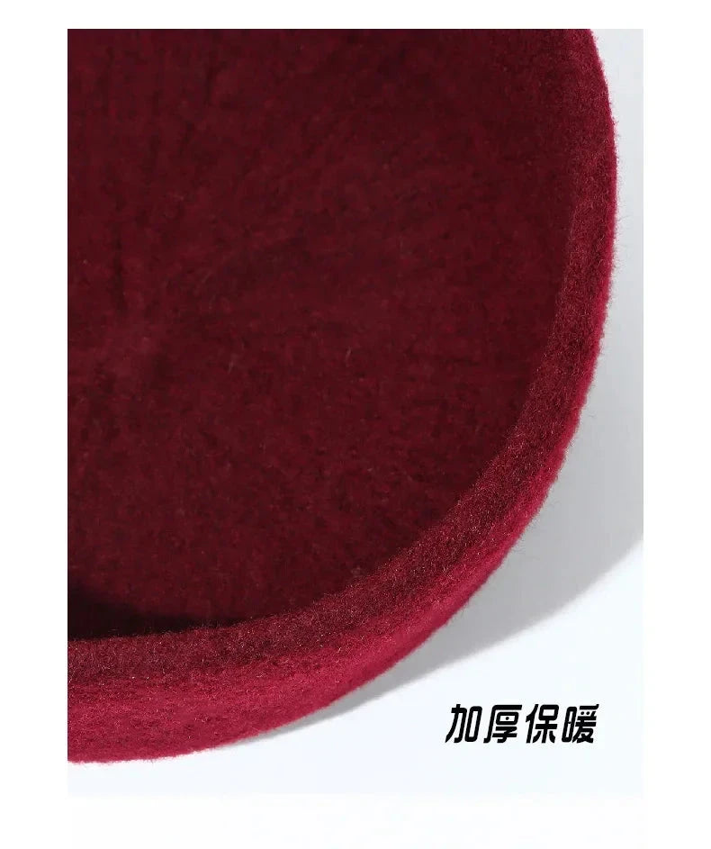 Muslim Hats for Men Red Black Berets Real Wool Elegant Headwear Islamic Hijabs Dancing Party Outdoor Prayer Caps African Hat Good Vibrations